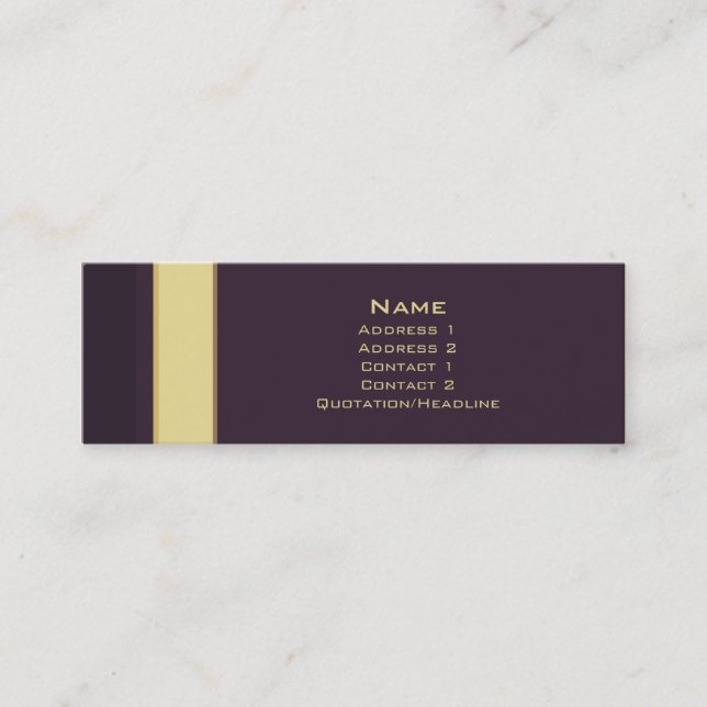 Stripes No. 0194 Mini Business Card (Front)