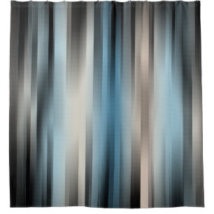 Stripes of Blue And Beige Shower Curtain