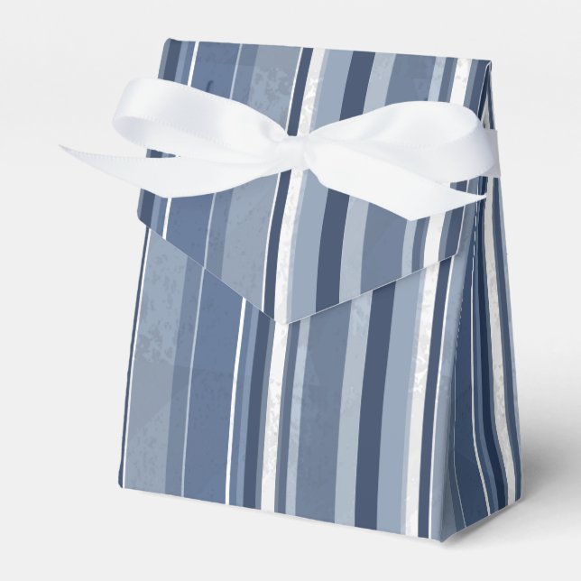 Stripes of Blue Favour Box (Front Side)