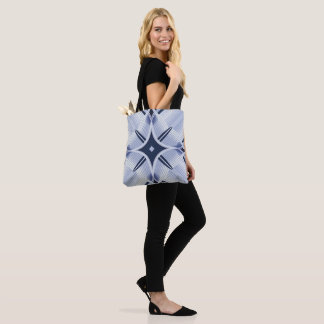 Stripes of harmony blue and grey  tote bag