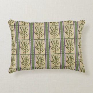 Stripes of Kalanchoes on Moss Green Accent Pillow