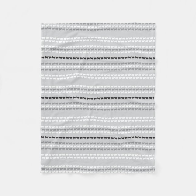 Stripes of Sheep Fleece Blanket (Front)