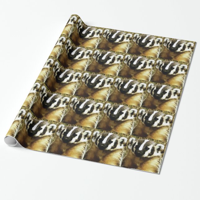 stripes of the badger wrapping paper (Unrolled)