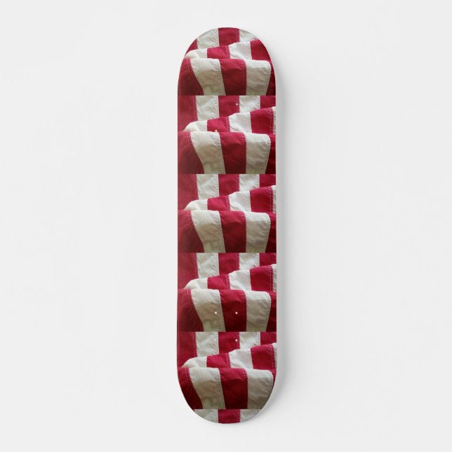 Stripes of USA flag Skateboard (Front)