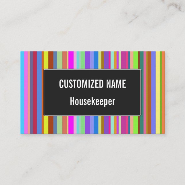 Stripes of Various Colours Business Card (Front)