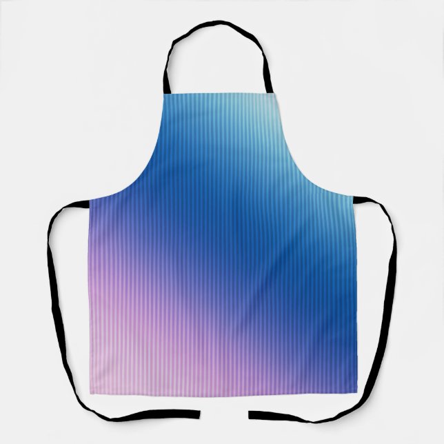 stripes , ombre , pink gradient apron (Front)