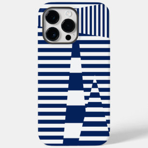 Stripes on Stripes in Blue and White Case-Mate iPhone 14 Pro Max Case