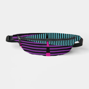 Stripes on Stripes - Pink, Purple, Blue and Black Bum Bags