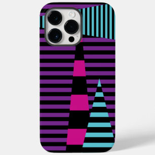 Stripes on Stripes - Pink, Purple, Blue and Black Case-Mate iPhone 14 Pro Max Case