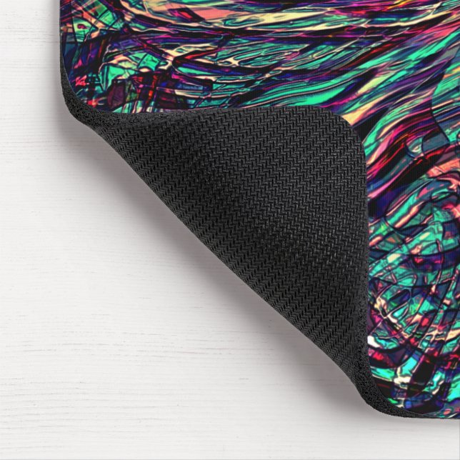 Stripes or loops twisted failingly passing through mouse pad (Corner)