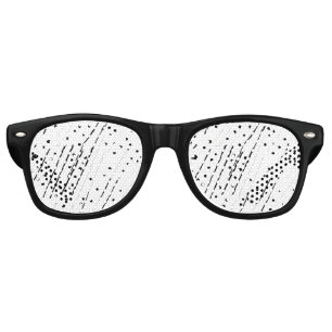 Stripes or polka dots black, white, grey pattern retro sunglasses