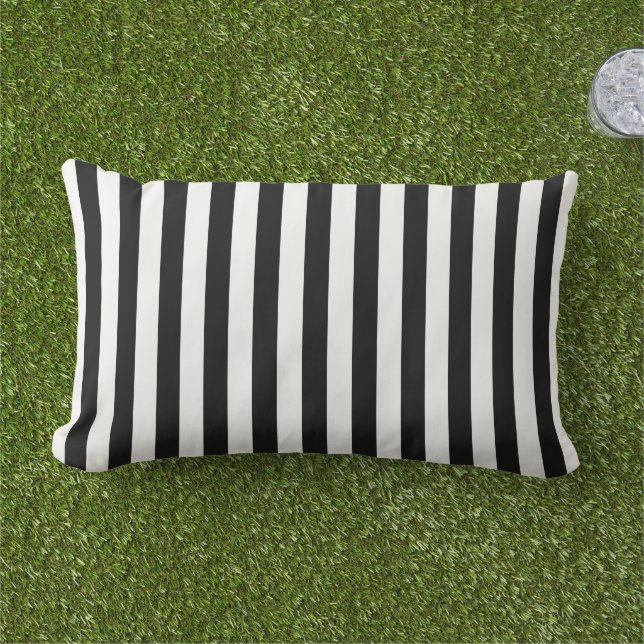 Stripes Outdoor Throw Pillow (Grass)