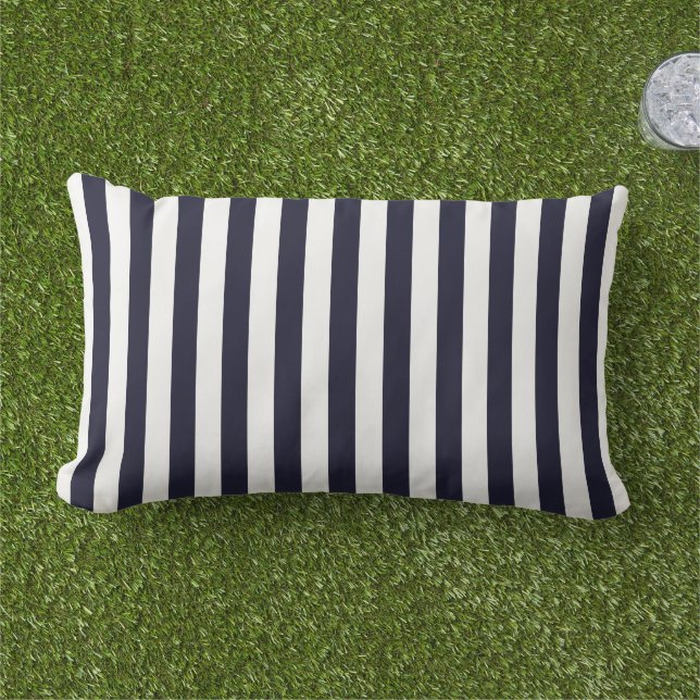 Stripes Outdoor Throw Pillow (Grass)