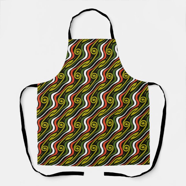 stripes pattern  apron (Front)
