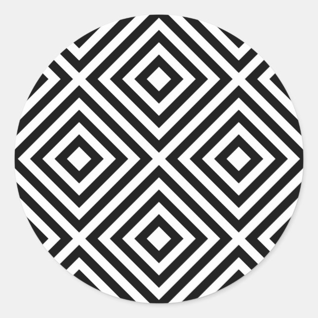 Stripes Pattern Classic Round Sticker (Front)