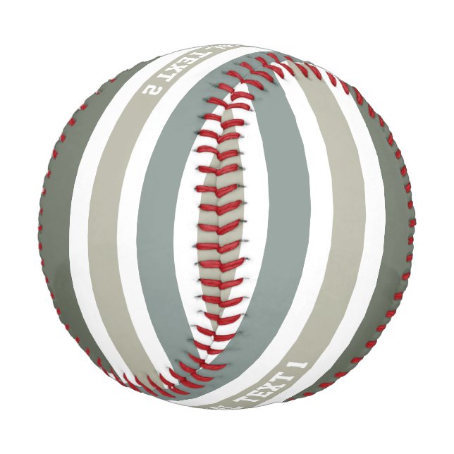 Stripes Pattern custom baseball (Angled)