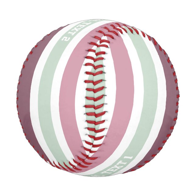 Stripes Pattern custom baseball (Angled)