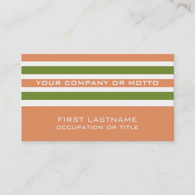 Stripes Pattern custom business cards (Front)