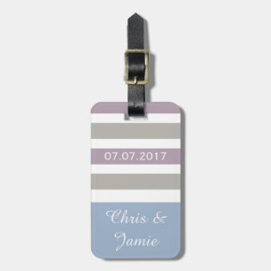 Stripes Pattern custom luggage tag