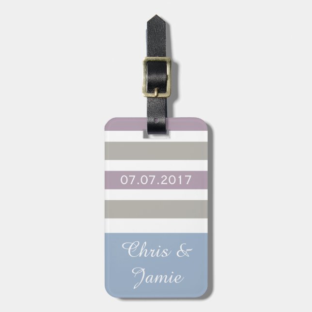 Stripes Pattern custom luggage tag (Front Vertical)
