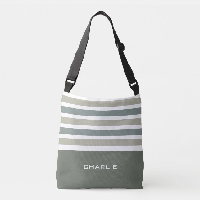 Stripes Pattern custom monogram bags (Front)