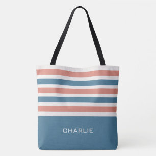 Stripes Pattern custom monogram bags