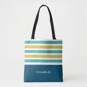 Stripes Pattern custom monogram bags