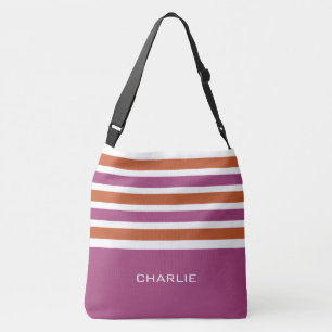 Stripes Pattern custom monogram bags