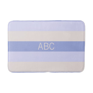 Stripes Pattern custom monogram bath mats