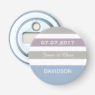 Stripes Pattern custom monogram bottle opener