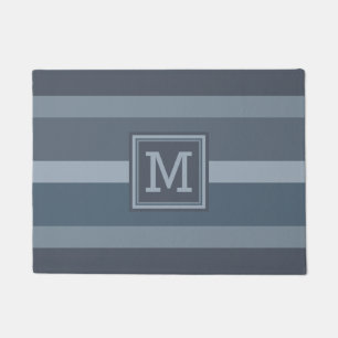 Stripes Pattern custom monogram door mats