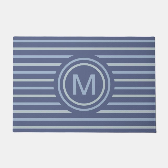 Stripes Pattern Custom Monogram door mats (Front)