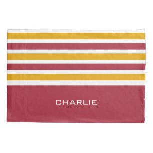 Stripes Pattern custom monogram pillowcases