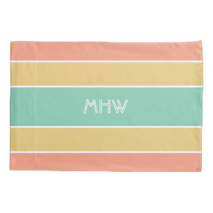 Stripes Pattern custom monogram pillowcases