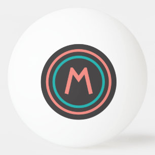 Stripes Pattern custom monogram ping pong balls