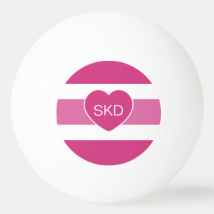 Stripes Pattern custom monogram ping pong balls