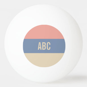 Stripes Pattern custom monogram ping pong balls