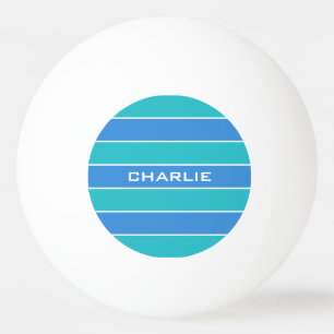 Stripes Pattern custom monogram ping pong balls