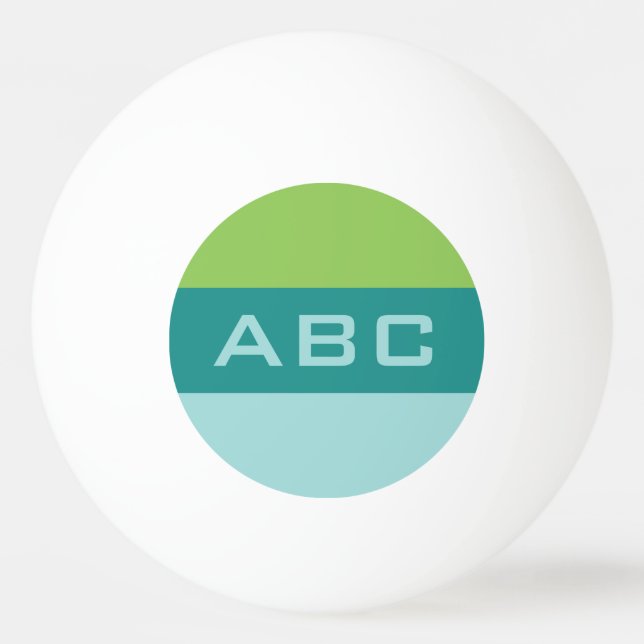 Stripes Pattern custom monogram ping pong balls (Front)