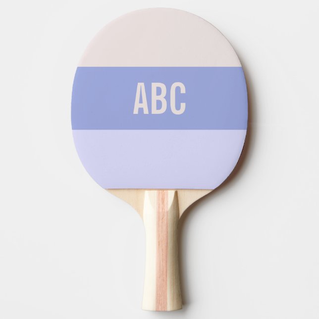 Stripes Pattern custom monogram ping pong paddle (Front)