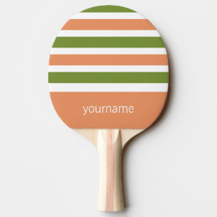 Stripes Pattern custom monogram ping pong paddle