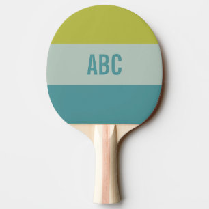 Stripes Pattern custom monogram ping pong paddle
