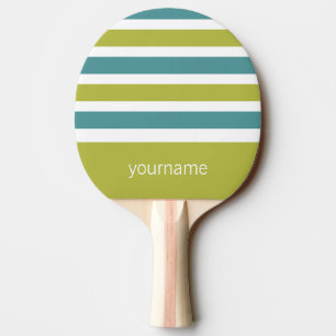 Stripes Pattern custom monogram ping pong paddle