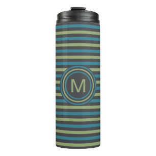 Stripes Pattern Custom Monogram tumbler