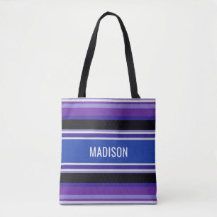 Stripes Pattern custom name bags