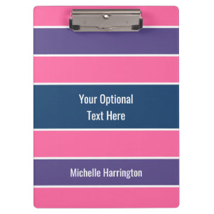 Stripes Pattern custom name clipboard