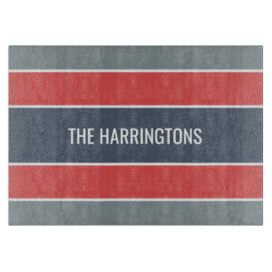 Stripes Pattern custom name cutting boards