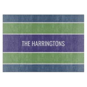 Stripes Pattern custom name cutting boards