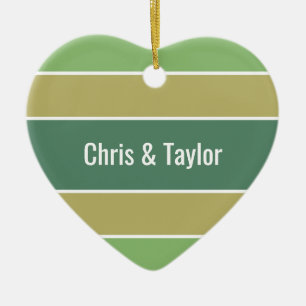 Stripes Pattern custom name(s) ornament