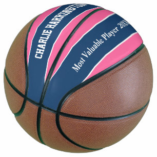 Stripes Pattern custom name & text basketball